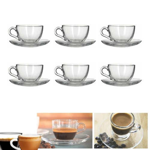 Set tazzine vetro con - vetro,