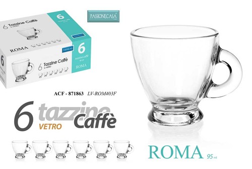 Set tazzine caffè vetro - 6,