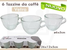 x Set 6 Pezzi Tazzine Tazze