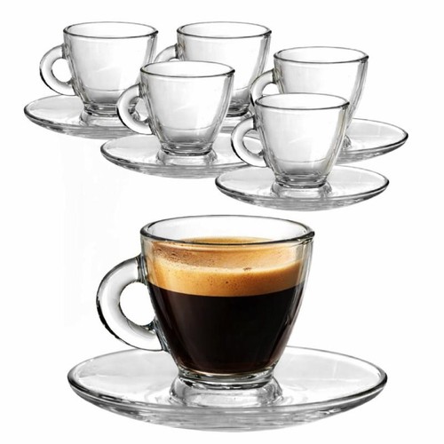 Set tazzine vetro con - set,