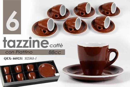 Set tazzina caffè tipo bar - set, 6